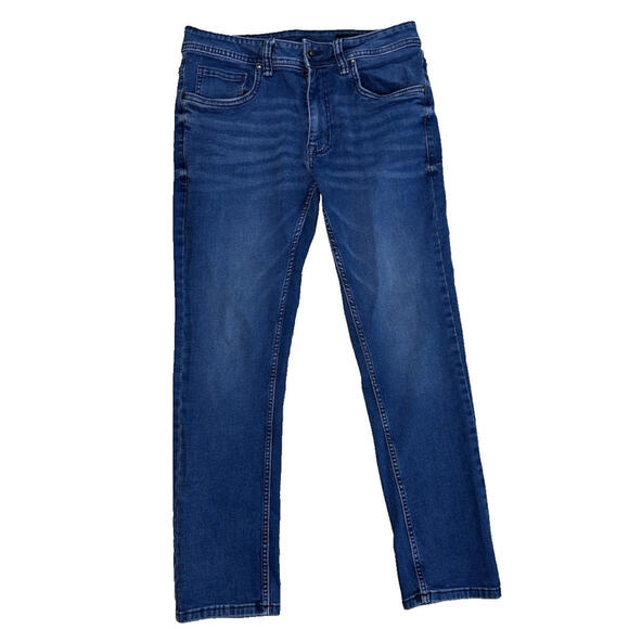 the perfect jean nyc Other - The Perfect Jean NYC Mens 31x30 Slim Fit Stretch Dark Wash Straight Leg Blue